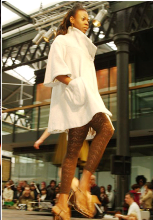 Omo on the runway of London Fashion Week