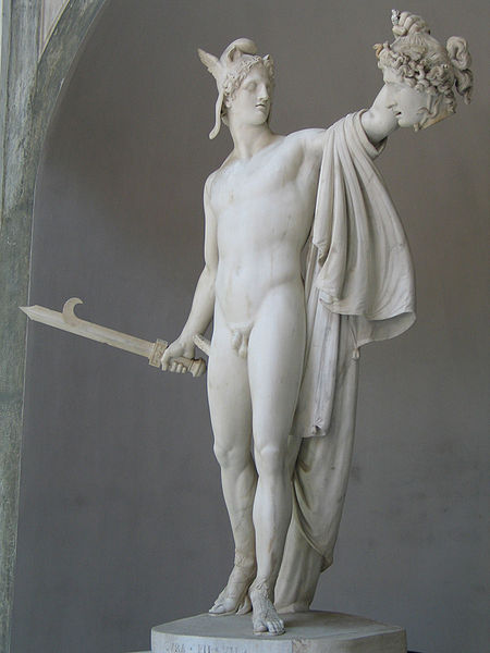 Perseus with the head of the gorgon Medusa, by Antonio Canova, completed 1801 in the Vatican Museums